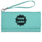 Logo Ladies Wallet - Leather - Teal - Front View