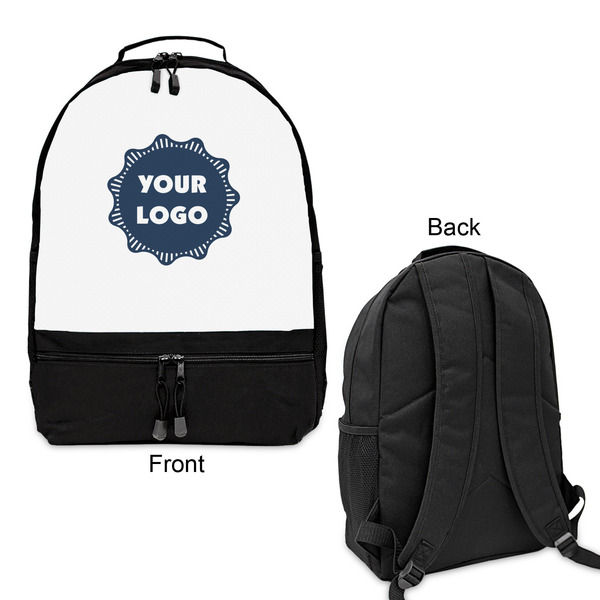 Logo Large Backpack - Black - Front & Back View