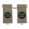 Logo Burlap Gift Bag - Large - Double-Sided
