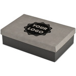 Logo Gift Box w/ Engraved Leather Lid - Large
