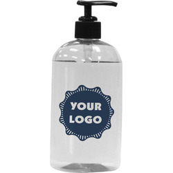 Logo Plastic Soap / Lotion Dispenser - 16 oz - Large - Black