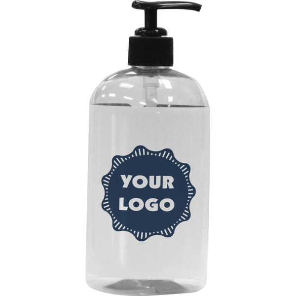 Custom Logo Plastic Soap / Lotion Dispenser - 16 oz - Large - Black
