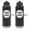 Logo Laser Engraved Water Bottles - Front & Back Engraving - Front & Back View