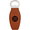 Logo Leather Bar Bottle Opener - FRONT
