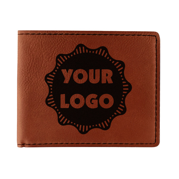 Custom Logo Leatherette Bifold Wallet - Single-Sided
