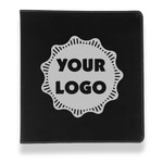 Logo Leather Binder - 1" - Black