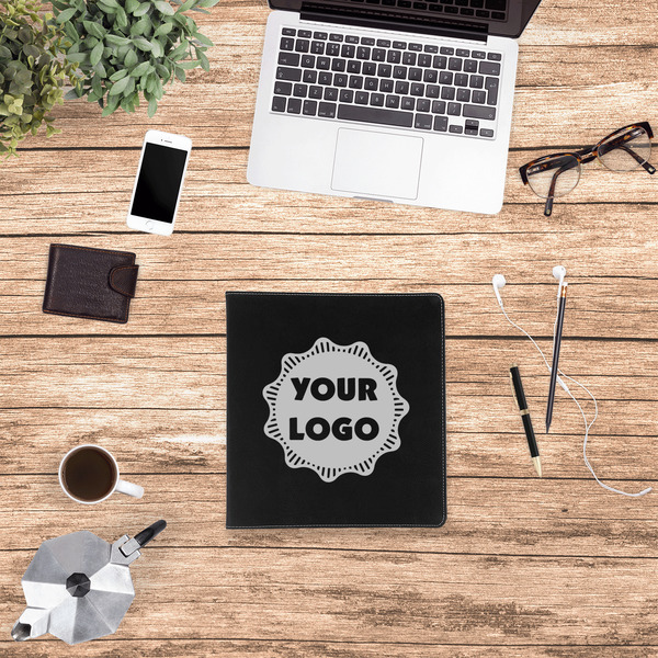Logo Leather Binder - 1" - Black - Lifestyle