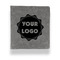 Logo Leather Binder - 1" - Grey - Front View