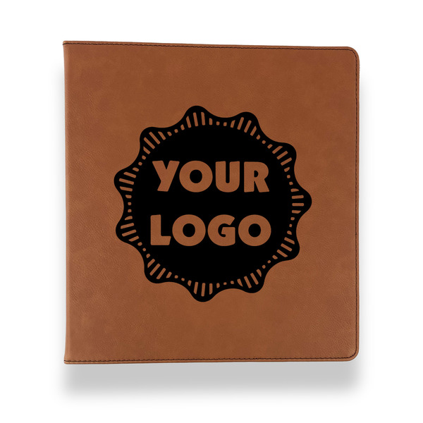 Custom Logo Leather Binder - 1" - Rawhide