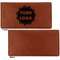 Logo Leather Checkbook Holder Front and Back Single Sided - Apvl