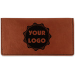 Logo Leatherette Checkbook Holder