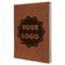 Logo Leather Sketchbook - Large - Double Sided - Angled View