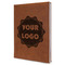 Logo Leather Sketchbook - Large - Single Sided - Angled View