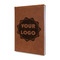 Logo Leather Sketchbook - Small - Double Sided - Angled View