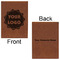 Logo Leatherette Journals - Large - Double Sided - Front & Back View