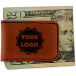 Logo Leatherette Magnetic Money Clip