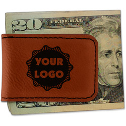 Logo Leatherette Magnetic Money Clip