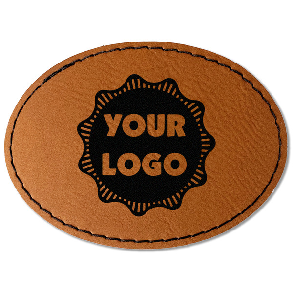 Logo Leatherette Patches - Oval