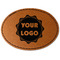 Logo Faux Leather Iron On Patch - Oval