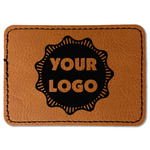 Logo Faux Leather Iron On Patch - Rectangle