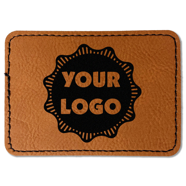 Custom Logo Faux Leather Iron On Patch - Rectangle
