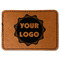 Logo Faux Leather Iron On Patch - Rectangle