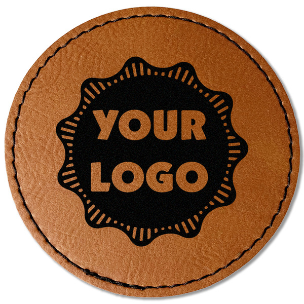 Custom Logo Faux Leather Iron On Patch - Round