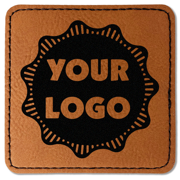 Custom Logo Faux Leather Iron On Patch - Square