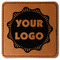Logo Faux Leather Iron On Patch - Square