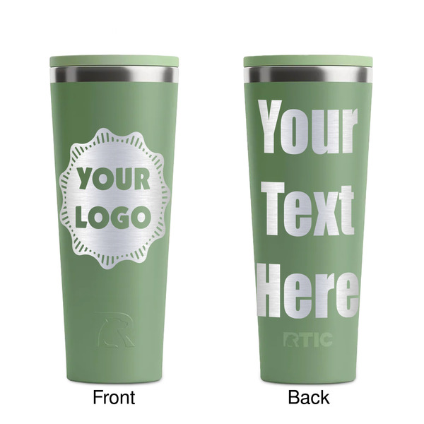 Logo Light Green RTIC Everyday Tumbler - 28 oz. - Front and Back