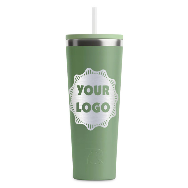 Custom Logo RTIC Everyday Tumbler with Straw - 28oz - Light Green - Double-Sided