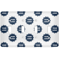 Logo Light Switch Cover - 4 Toggle Plate