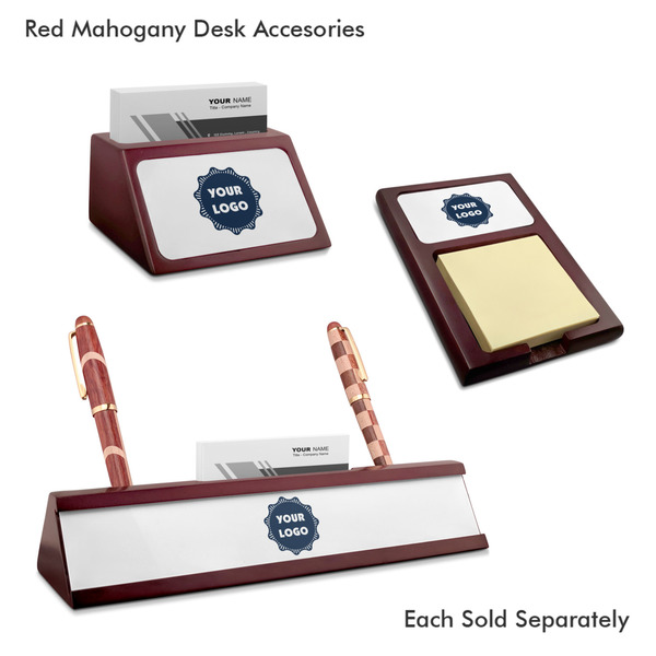 Logo Mahogany Desk Accessories