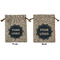 Logo Burlap Gift Bag - Medium -Double-Sided