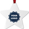 Logo Metal Star Ornament - Front