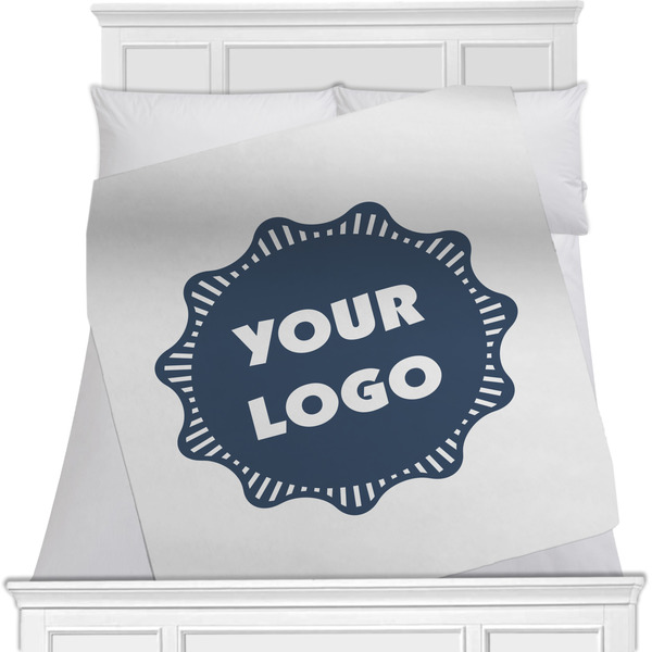 Custom Logo Minky Blanket - Toddler / Throw - 60" x 50" - Double-Sided