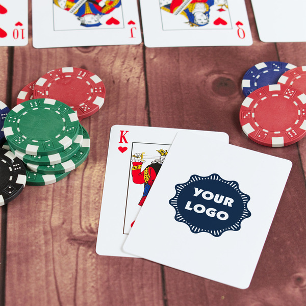 Logo On Table with Poker Chips