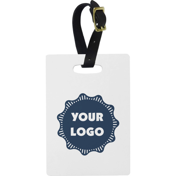 Custom Logo Plastic Luggage Tag - Rectangular