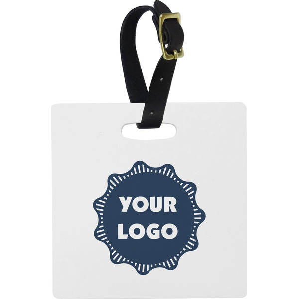 Custom Logo Plastic Luggage Tag - Square