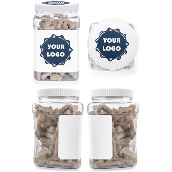 Logo Pet Treat Jar - Multiple Angles