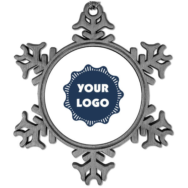Custom Logo Vintage Snowflake Ornament