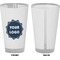 Logo Pint Glass - Full Color - Front & Back Views