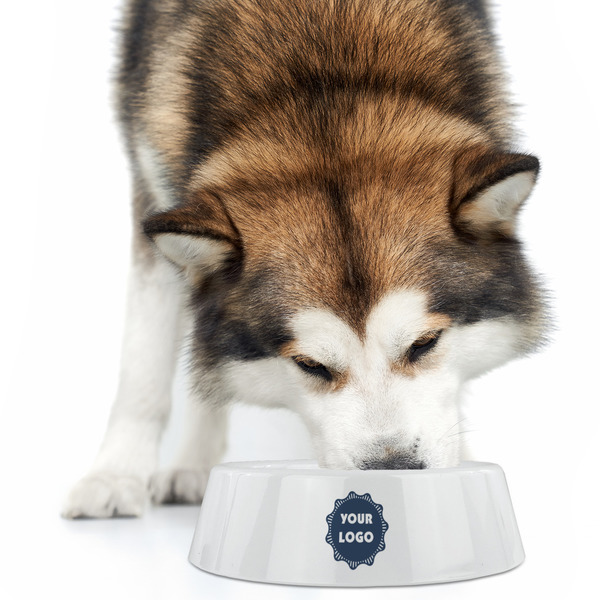 Logo Plastic Pet Bowls - Large - Lifestyle