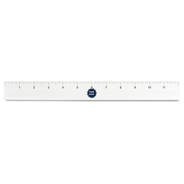 Logo Plastic Ruler - 12" - FRONT
