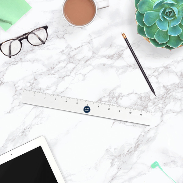 Logo Plastic Ruler - 12" - LIFESTYLE