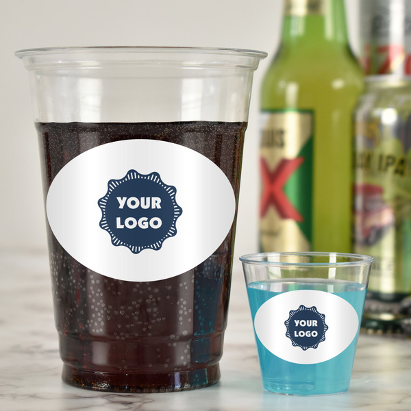 Logo Plastic Shot Glasses - In Context