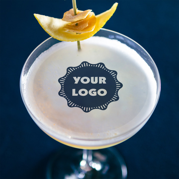 Logo Printed Drink Topper - Large - In Context