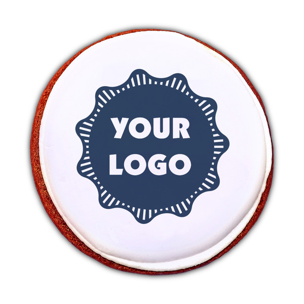 Logo Printed Icing Circle - Medium - On Cookie