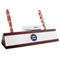 Logo Red Mahogany Nameplate with Business Card Holder