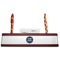 Logo Red Mahogany Nameplates with Business Card Holder - Straight